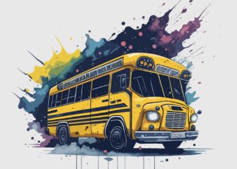 School Bus t shirt template vector