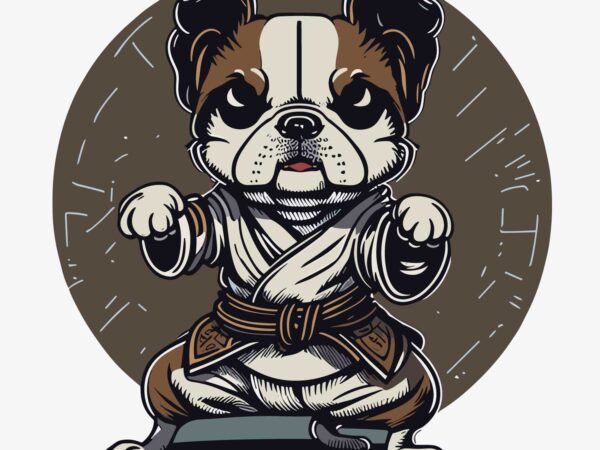 Dog yoga t shirt vector illustration