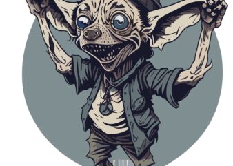 Dobby House t shirt vector illustration