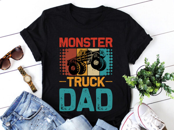 Monster truck dad t-shirt design