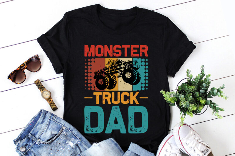 Monster Truck Dad T-Shirt Design