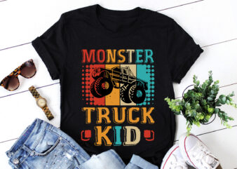 Monster Truck Kid T-Shirt Design