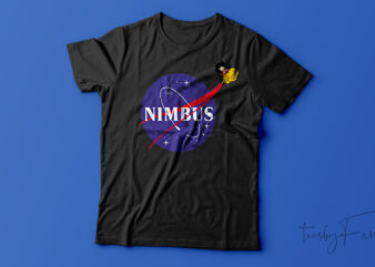 Nimbus Nasa Logo Funny T-Shirt Design For Sale