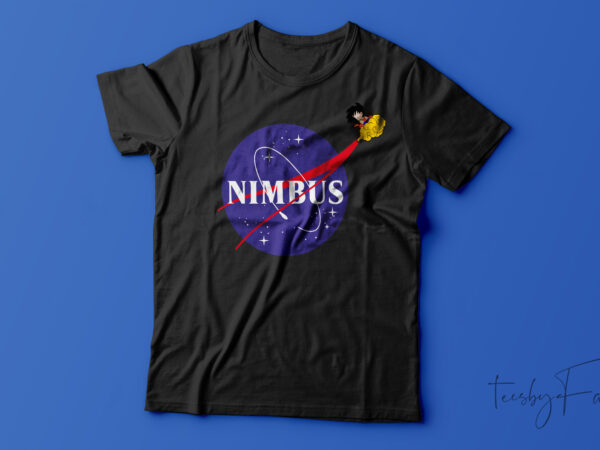 Nimbus nasa logo funny t-shirt design for sale