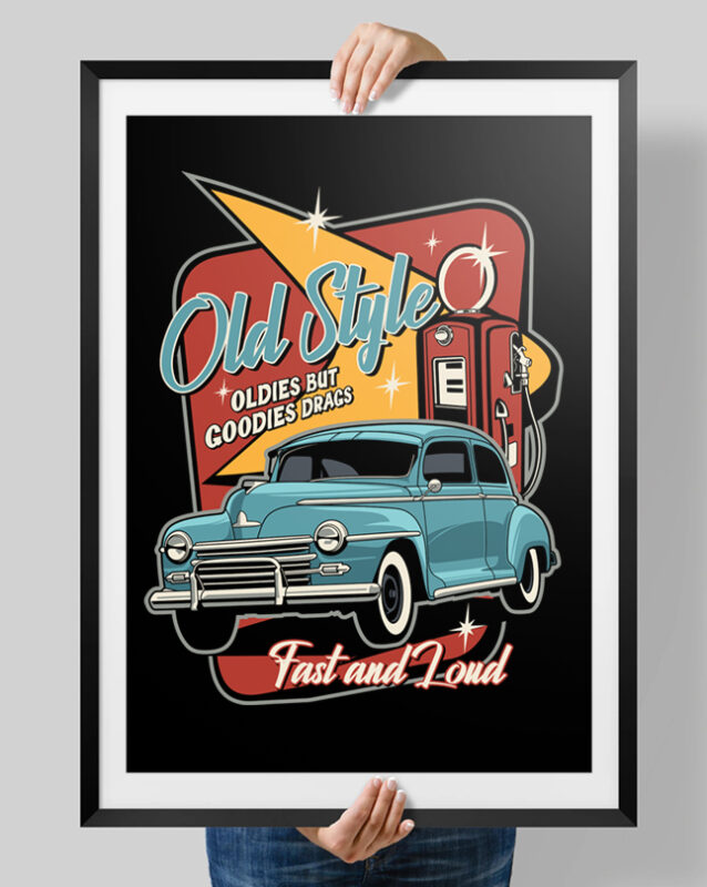t-shirt vector Best Custom Cars T-shirts Bundle