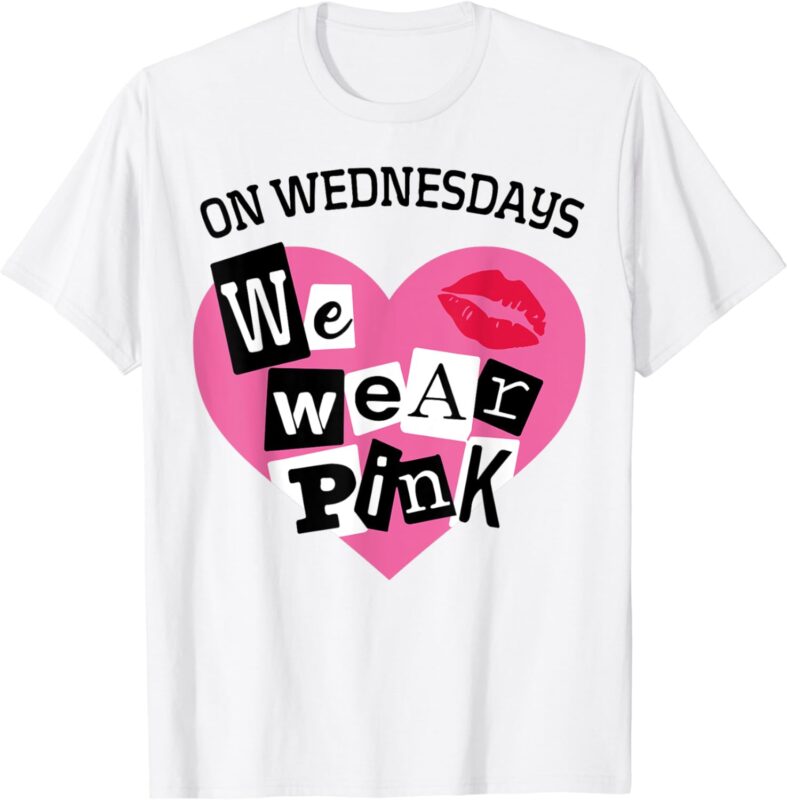 On Wednesday We Wear Pink Funny Valentine T-Shirt