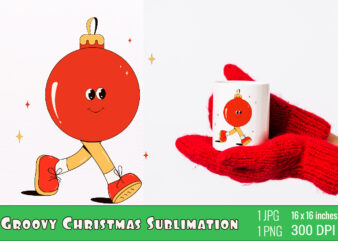 Y2k,Retro Christmas Mascot Sublimation t shirt design template