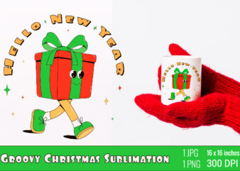 Y2k,retro christmas mascot sublimation