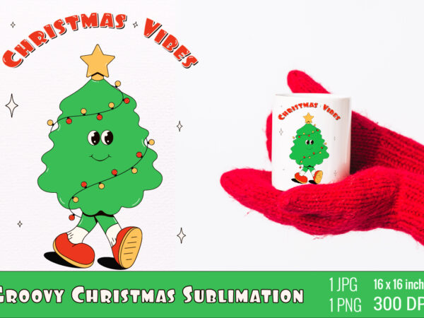 Y2k,retro christmas mascot sublimation t shirt design template