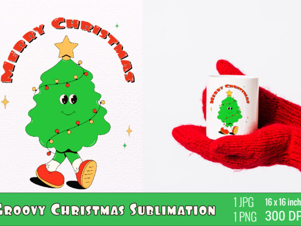 Y2k,retro christmas mascot sublimation t shirt design template