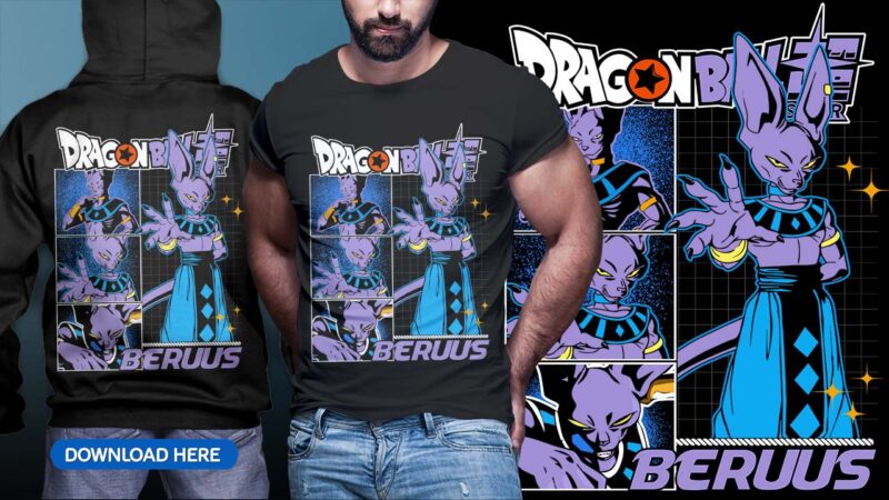 ANIME DRAGON BALL TSHIRT DESIGN BUNDLE [PART#09]