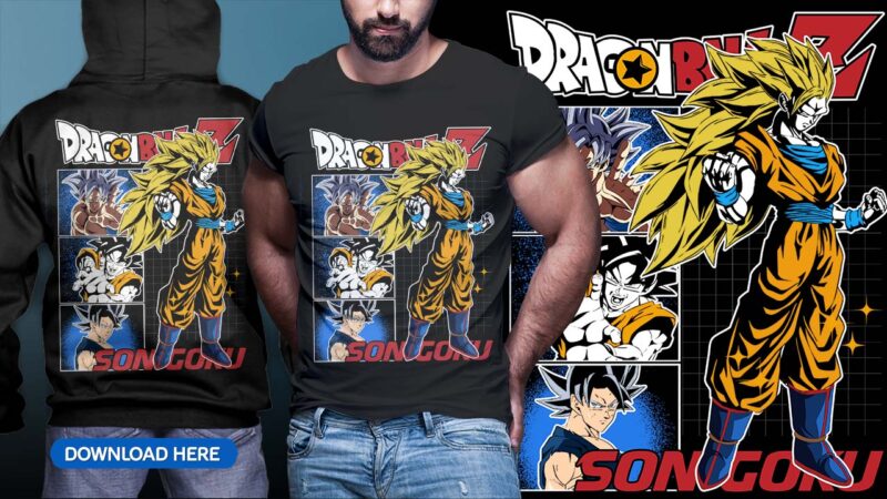 ANIME DRAGON BALL TSHIRT DESIGN BUNDLE [PART#09]