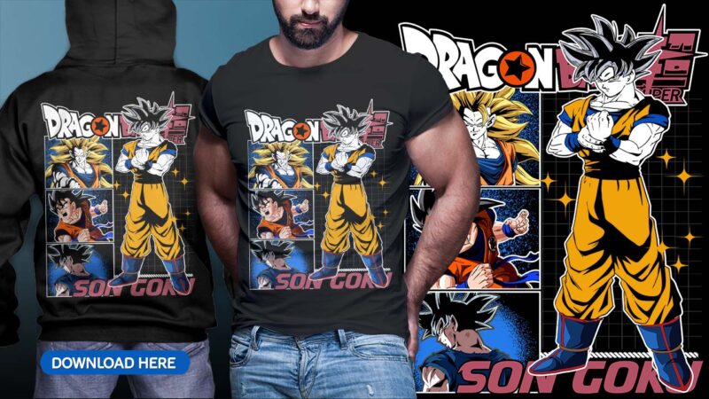 ANIME DRAGON BALL TSHIRT DESIGN BUNDLE [PART#09]