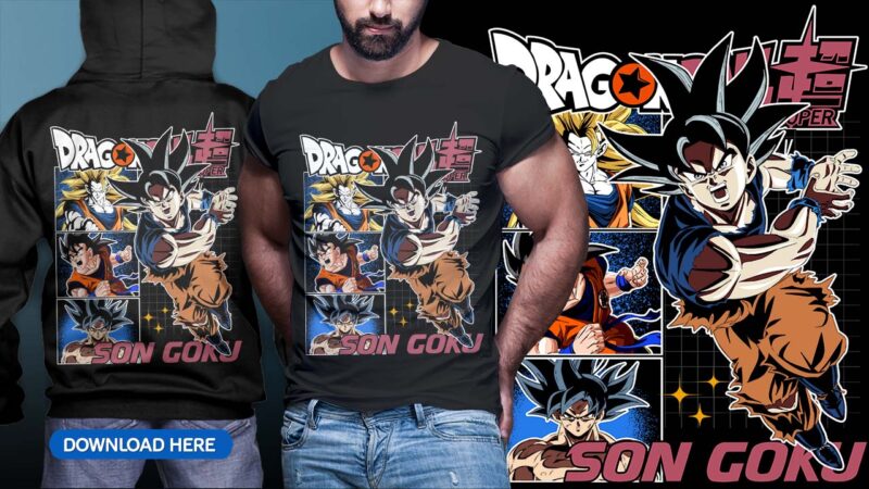 ANIME DRAGON BALL TSHIRT DESIGN BUNDLE [PART#09]