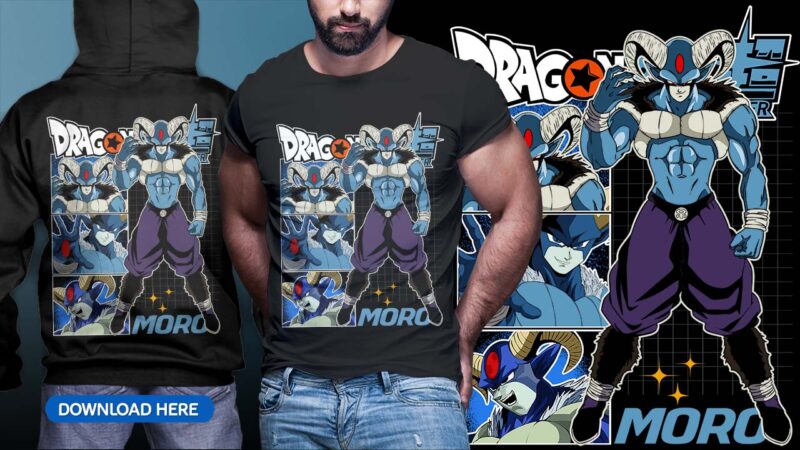 ANIME DRAGON BALL TSHIRT DESIGN BUNDLE [PART#09]