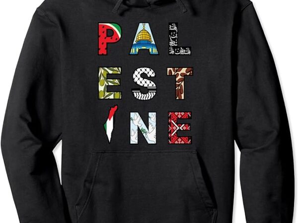 Palestine elements of culture pullover hoodie t shirt illustration