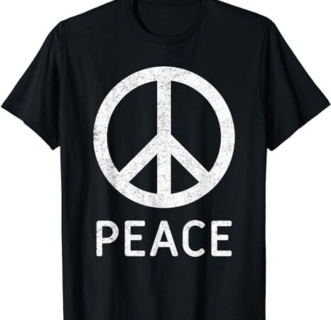 Peace sign anti war women men vintage retro casual graphic t-shirt