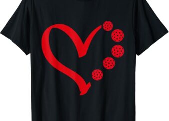 Pickleball Valentine day Heart pickleball T-Shirt