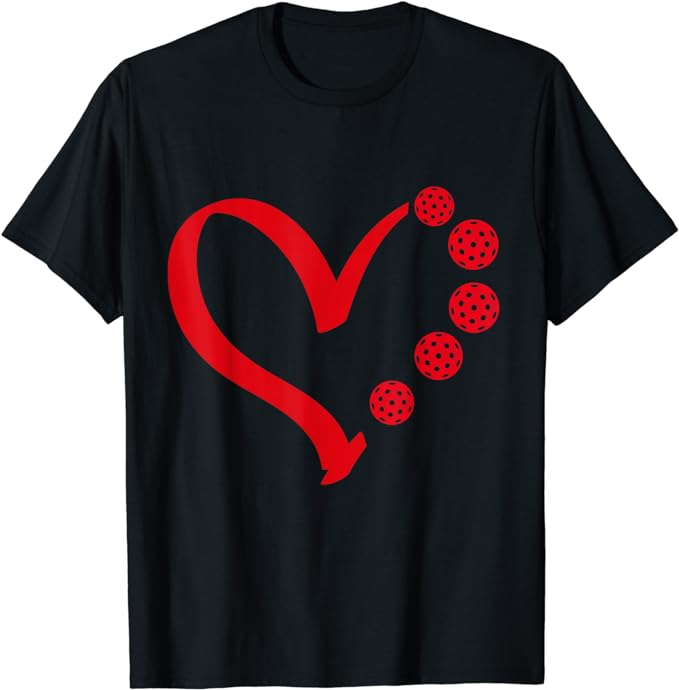 Pickleball Valentine day Heart pickleball T-Shirt