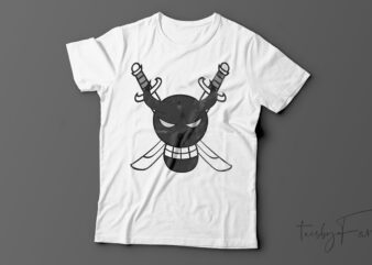 Pirate Flag Cool T-Shirt Design For Sale