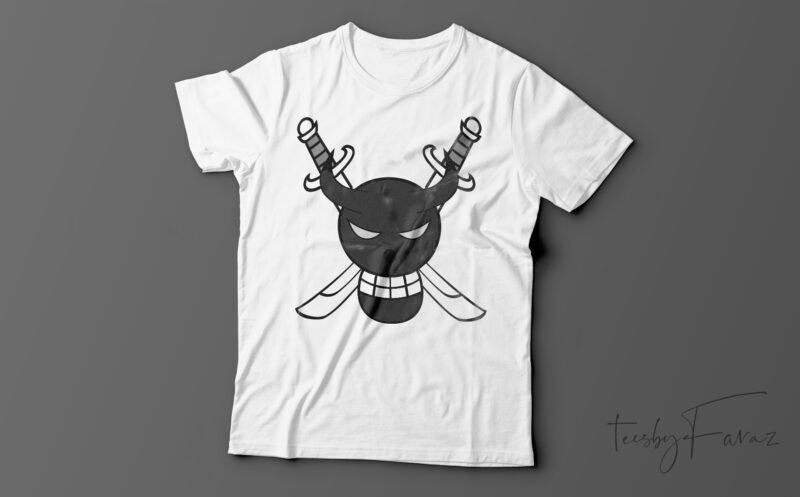 Pirate Flag Cool T-Shirt Design For Sale