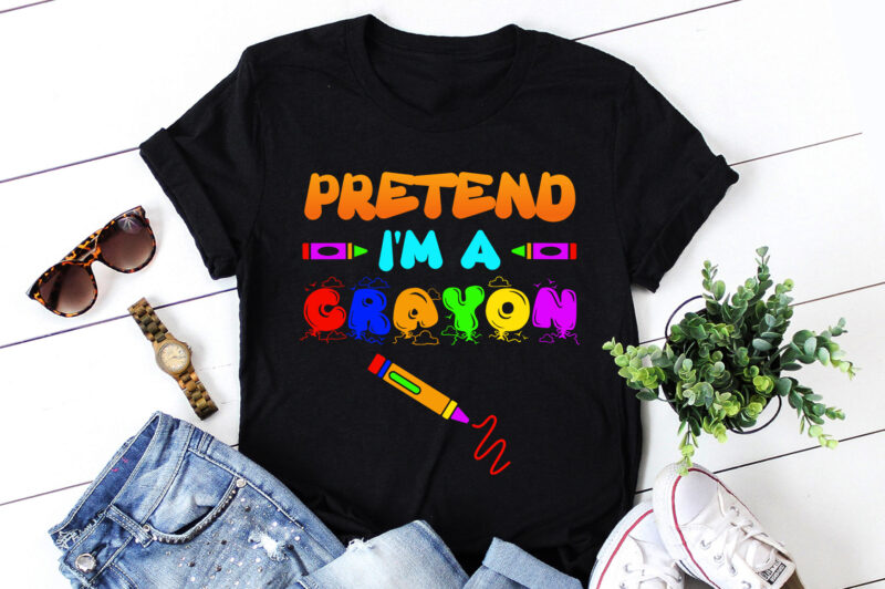 Pretend I’m A Crayon T-Shirt Design