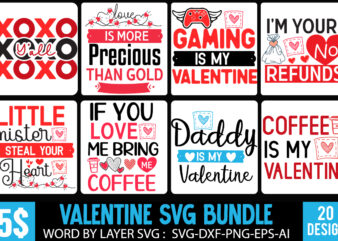 Valentine’s Day T-Shirt Design Bundle,Valentine’s Day SVG Bundle,Valentine T-Shirt Design, Valentine Quotes, Happy Valentine’s Day SVG