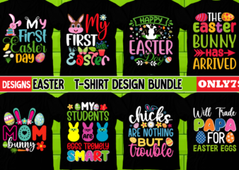 Easter T-shirt Design BUndle Happy Easter SVG PNG, Easter Bunny Svg, Kids Easter Svg, Easter Shirt Svg, Easter Svg, Easter Teacher Svg, Bunn