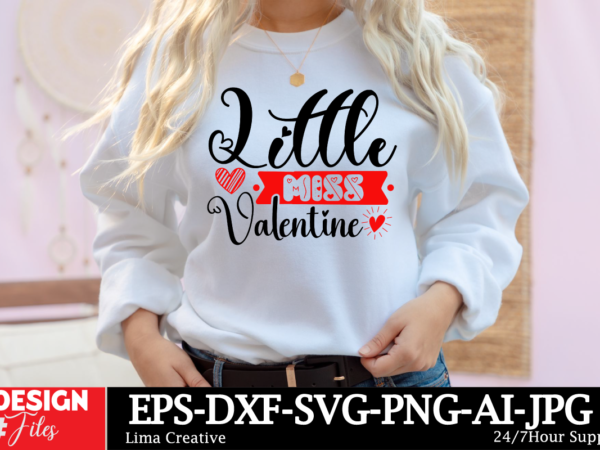 Little miss valentine t-shirt design