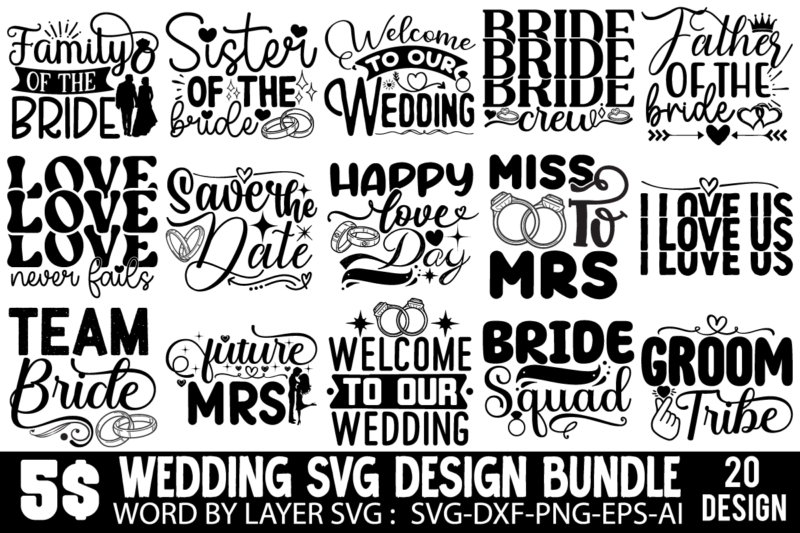 Wedding T-shirt Design Bundle ,Bridal svg bundle, Bachelorette shirt svg, Wedding svg, Bridesmaid svg gift, Wedding svg, Bride shirt svg png