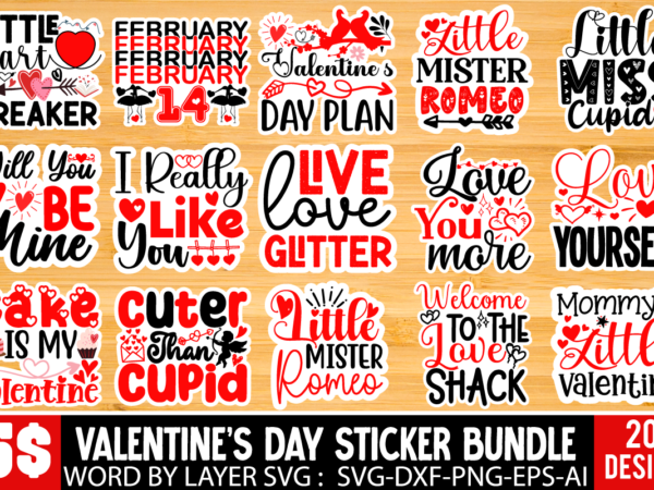 Valentine’s day sticker design bundle ,sticker svg ,valentine’s day sticker design, printable stickers, png file, retro valentine’s stickers