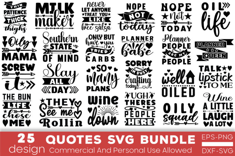 Quotes T-shirt Bundle Quotes SVG Bundle