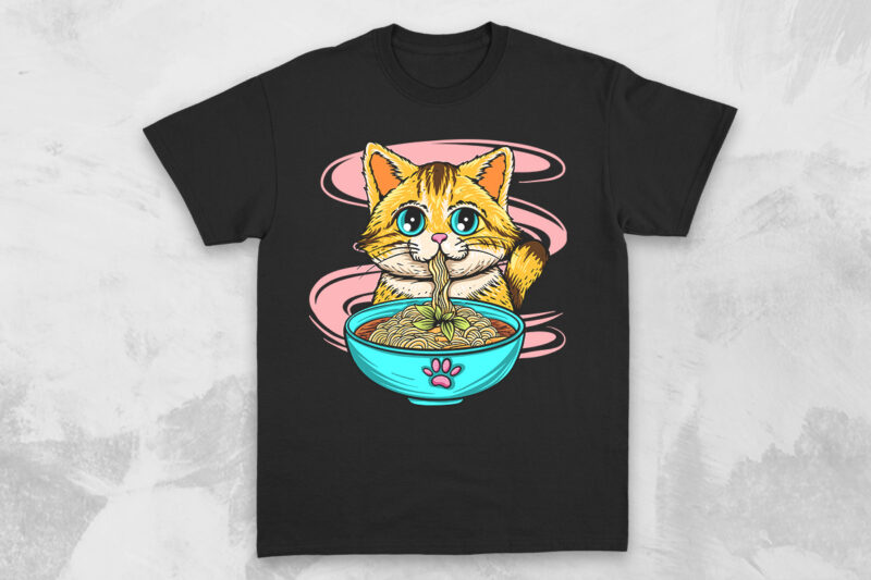 Funny Cat Daily Routine Graphic T-shirt Designs Bundle