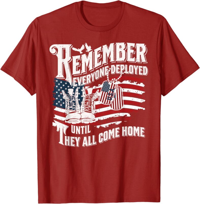 Red Friday Deployment Support Our Troops Wear RED Friday T-Shirt