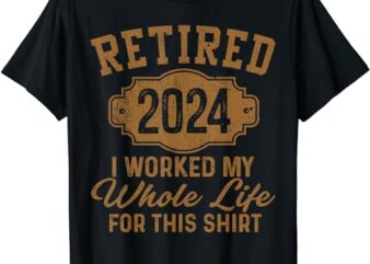 Retirement Gifts Men Women Retired 2024 T-Shirt