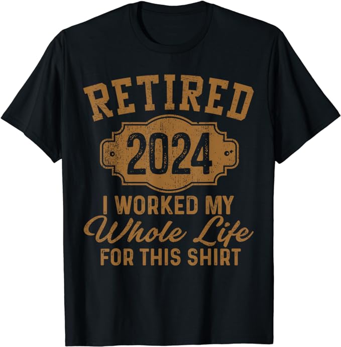 Retirement Gifts Men Women Retired 2024 T-Shirt