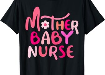 Retro Groovy Mother Baby Nurse Squad Happy Valentines Day T-Shirt