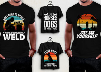 Retro Vintage Sunset T-Shirt Design