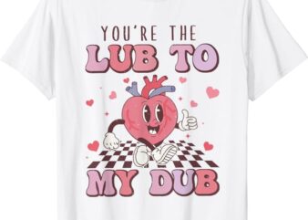 Retro You’re The Lub To My Dub CVICU Nurse Valentine Cardiac T-Shirt