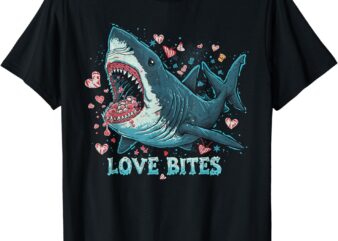 Shark – Valentine’s Day Funny Love Heart Balloon Boys Girls T-Shirt