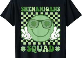 Shenanigans Squad St Patricks Day Smile Green Proud Irish T-Shirt