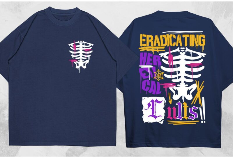 Graffiti T shirt Designs Vector Bundle, Brutalism Graphic T-shirt set, Trendy Urban Streetwear Design for Sale, Stylish Graphic tshirt