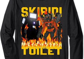 Skibidi toilet, camera man, tv man t-shirt design