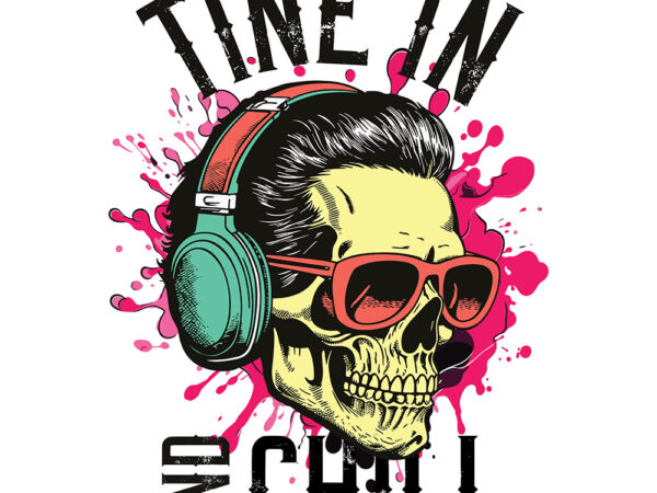 Music skull t shirt designs for sale