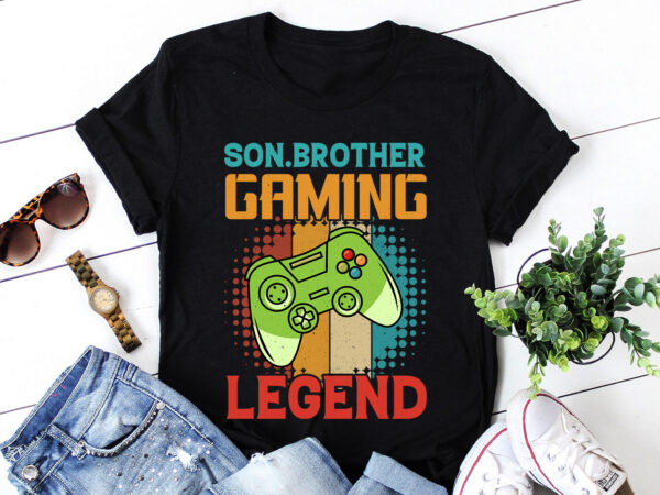 Son brother gaming legend t-shirt design