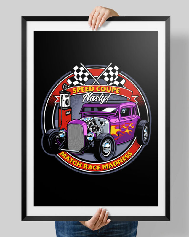 t-shirt vector Best Custom Cars T-shirts Bundle