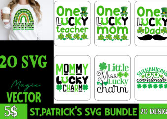 St.Patrick’s SVG Bundle,St.Patrick’s t shirt template vector