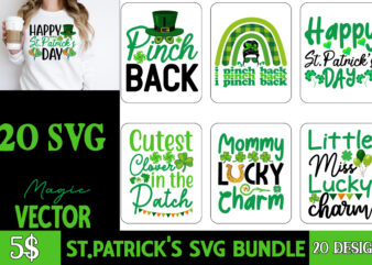 St.Patrick’s SVG Bundle,St.Patrick’s t shirt template vector