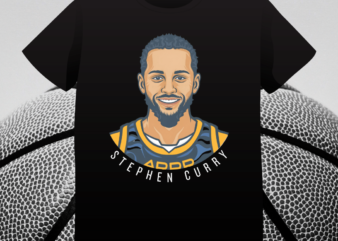 Stephen Curry, Portrait, t-shirt design, NBA, Fan art, basketball player t-shirt, Golden State Warriors, instant download