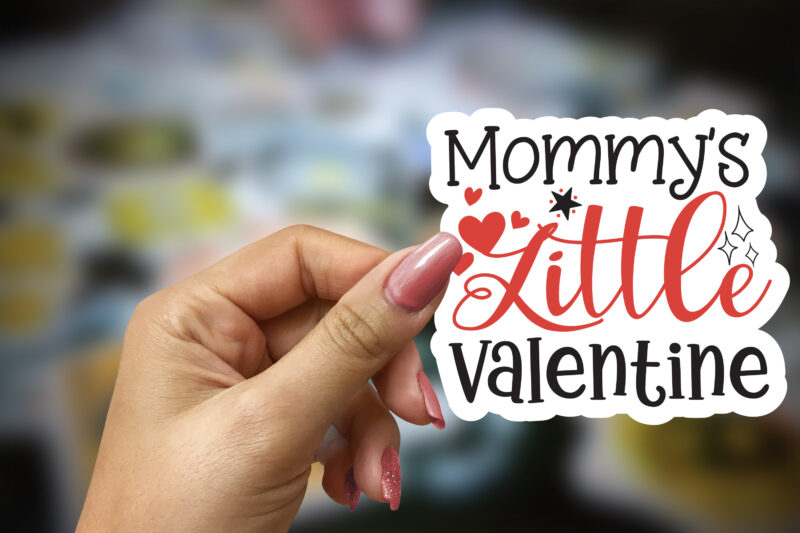 Mommys Little Valentine Mommys Little Valentine Sticker SVG ,Valentine’s Day Sticker Design, PRINTABLE Stickers, png file, Retro Valentine’s